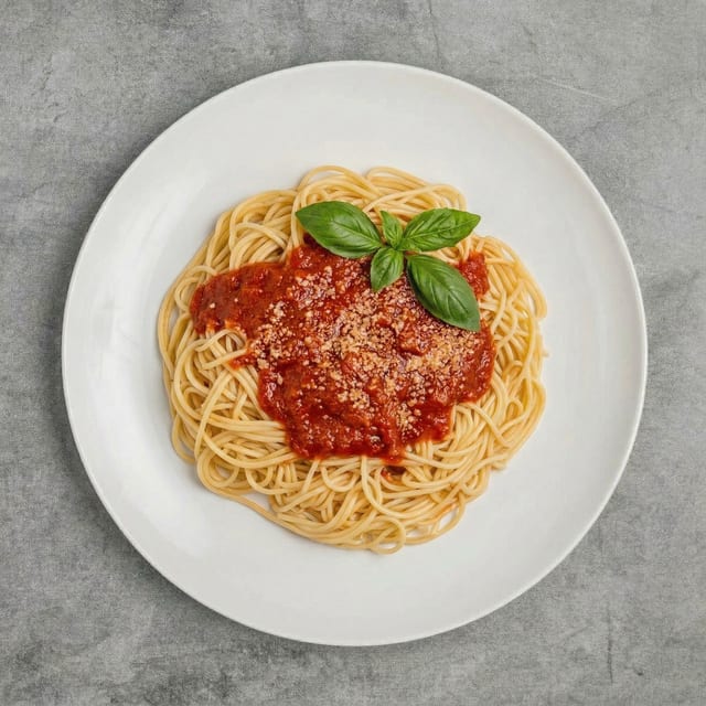 Spaghetti with Marinara Sauce.