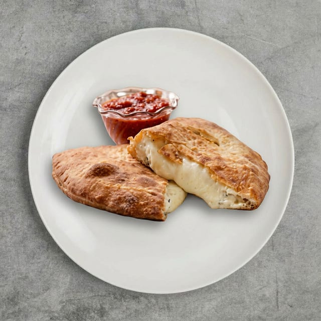Ricotta & Mozzarella Cheese Calzone.