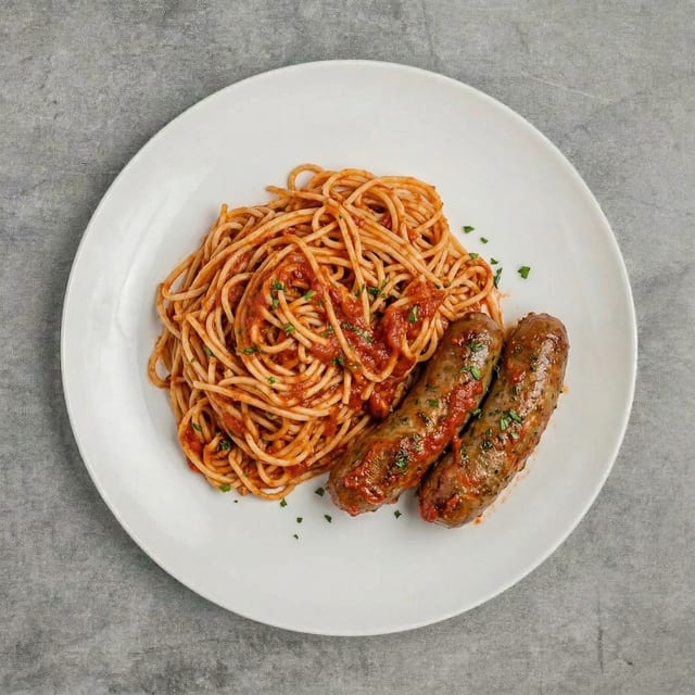 Spaghetti with Sausage.